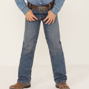 CINCH BOY'S WHITE LABEL SLIM RELAXED FIT Dark Wash Denim Jeans Sz 12S Cowboy